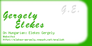 gergely elekes business card
